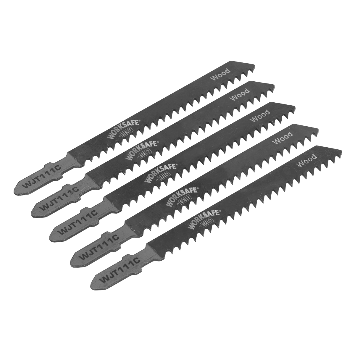 Sealey Jigsaw Blades for Soft Wood & Plastics 75mm 9tpi Pack of 5 WJT111C