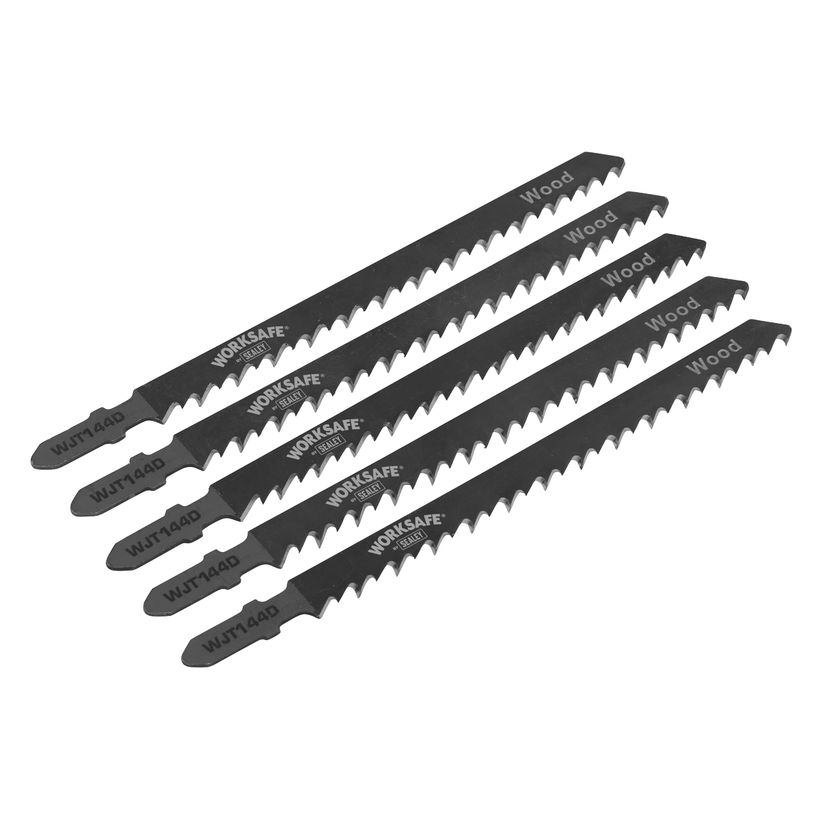 Sealey Jigsaw Blades for Wood 75mm 6tpi Pack of 5 Chrome Vanadium Steel