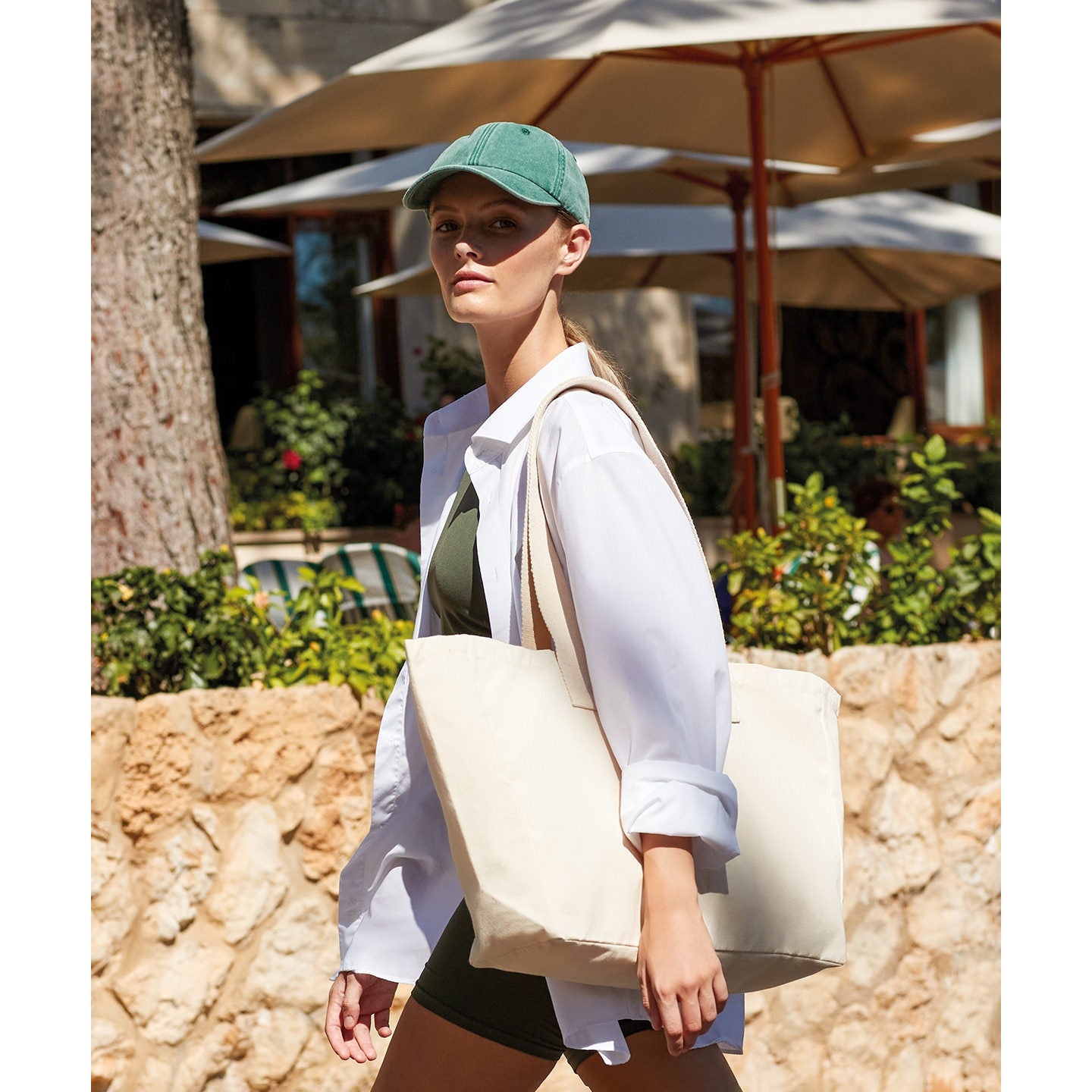 Westford Mill Everyday Canvas Tote Bag Oversized Soft Handles 22L Neutral Colors