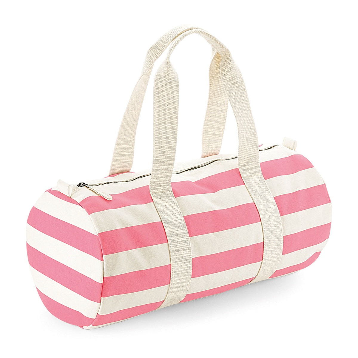 Westford Mill Nautical Barrel Bag 20L Cotton Canvas Striped Beach Bag