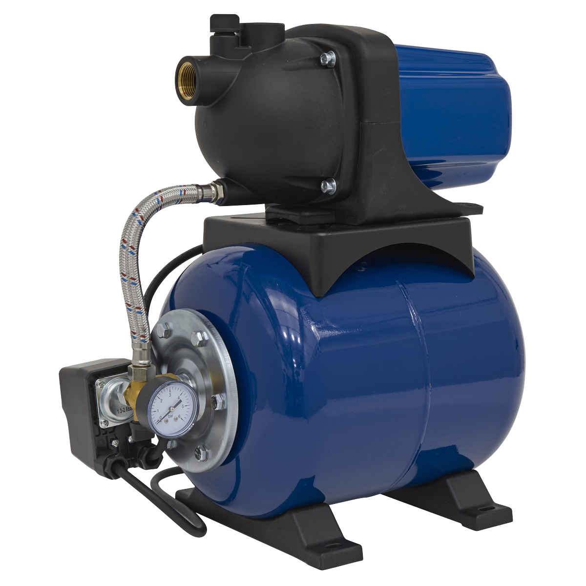 Sealey WPB050 Surface Mount Booster Pump 50L/min 230V Automatic Pressure Cut-off