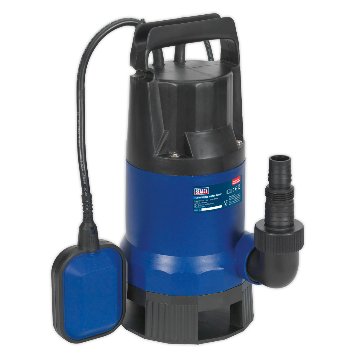 Sealey WPD133A Submersible Dirty Water Pump 133L/min Automatic 230V