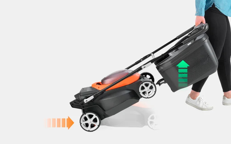 Flymo 36V UltraStore 380R Cordless Lawn Mower Compact Foldable Design