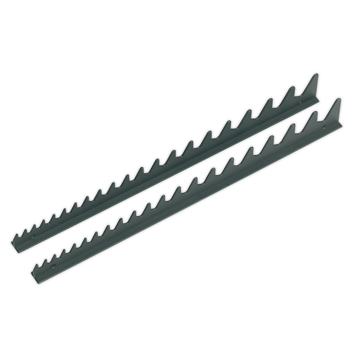 Sealey Sharks Teeth Spanner Rack 2pc Durable Composite Holds 20 Spanners WR01