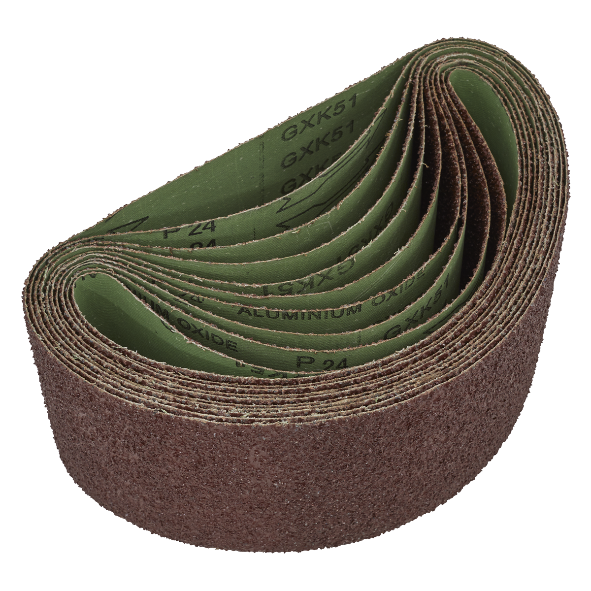 Sealey 100 x 610mm Sanding Belt 24 Grit Aluminium Oxide Pack of 5 WSB61245