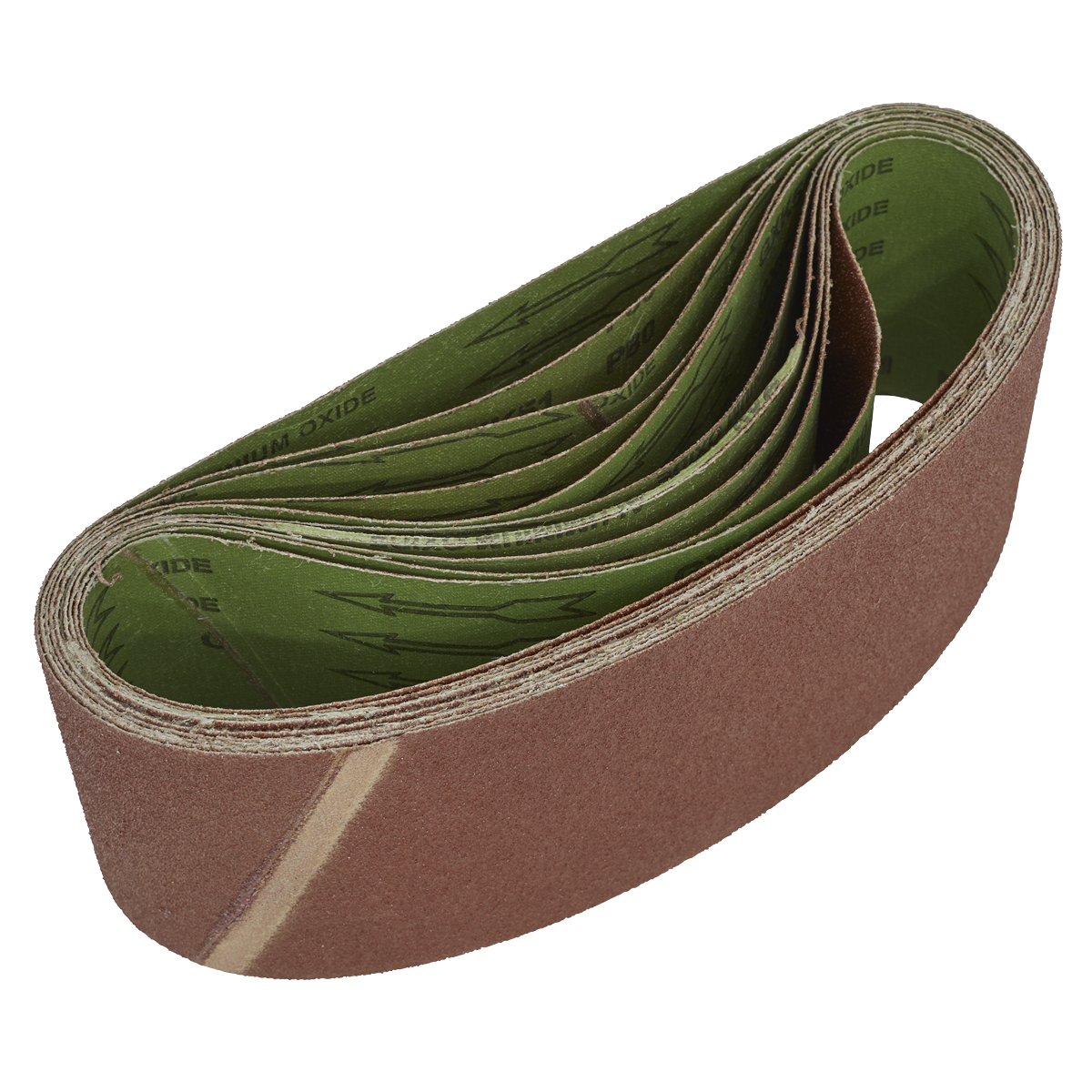 Sealey 100 x 610mm Sanding Belt 80 Grit Aluminium Oxide Pack of 10 WSB6180