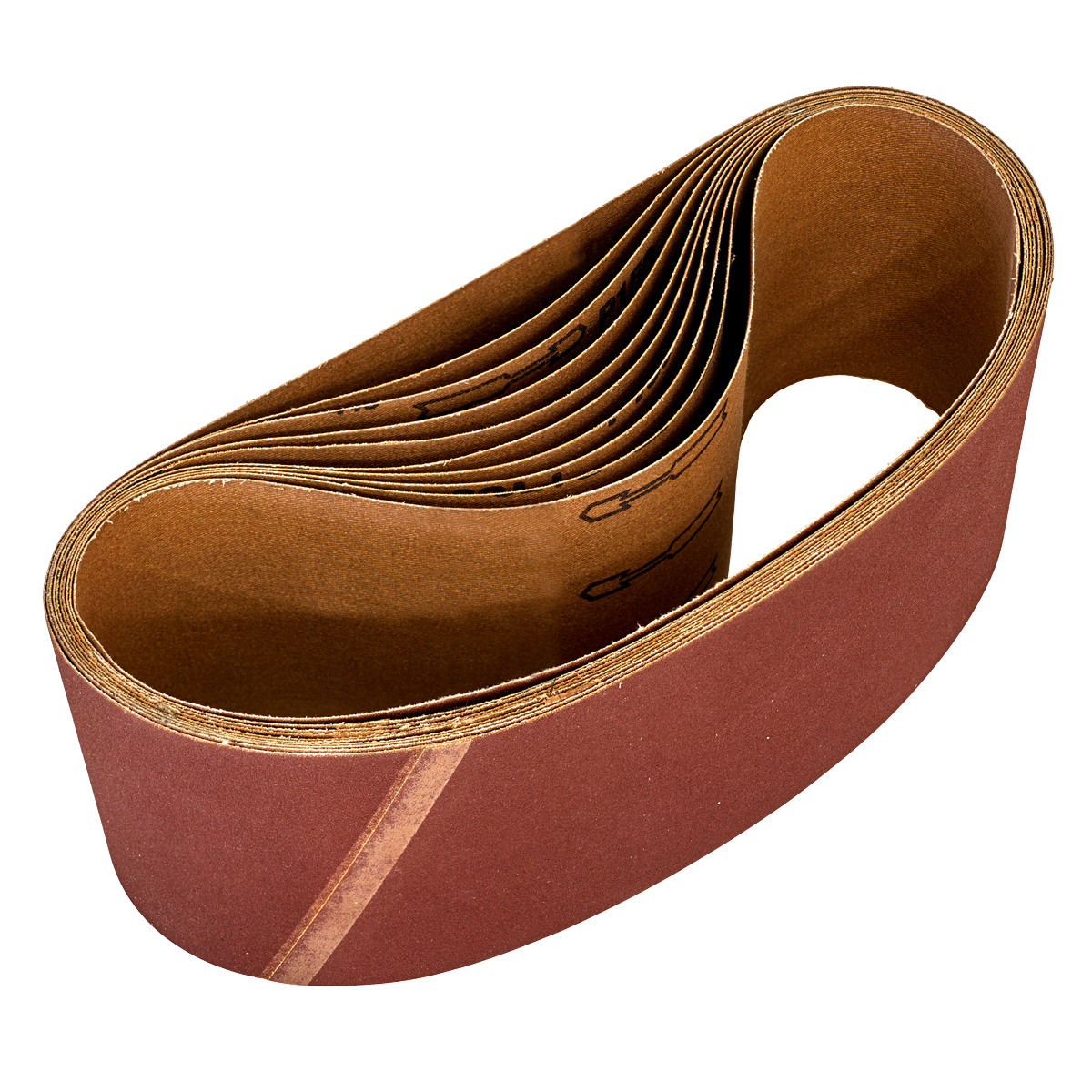 Sealey 100 x 620mm Sanding Belt 120 Grit Aluminium Oxide Pack of 10