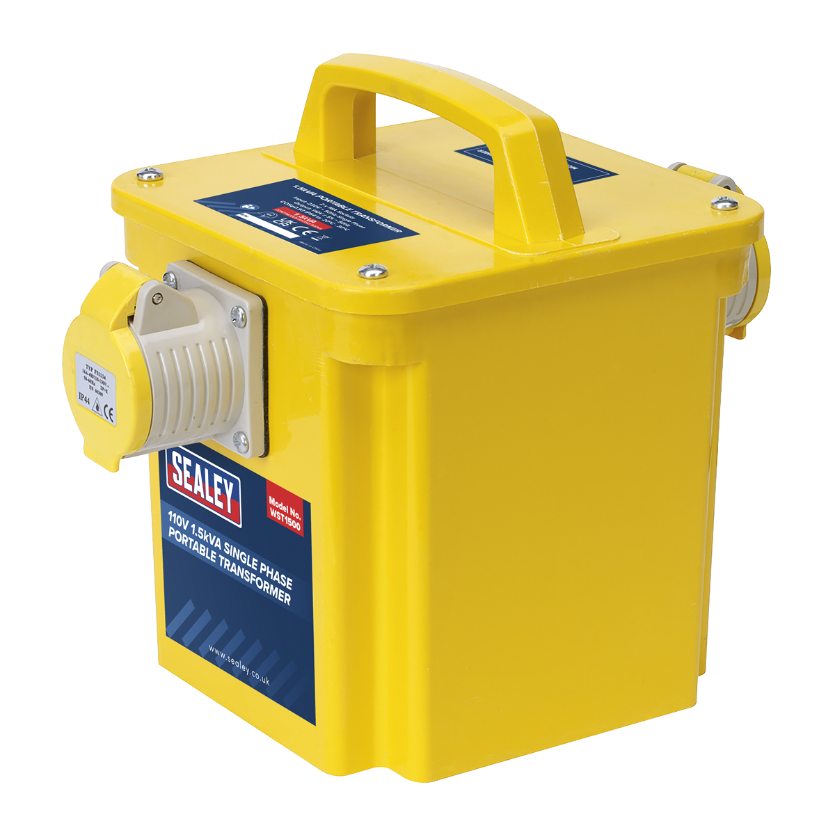 Sealey 1.5kVA Portable Transformer 110V with Overload Protection & Sockets