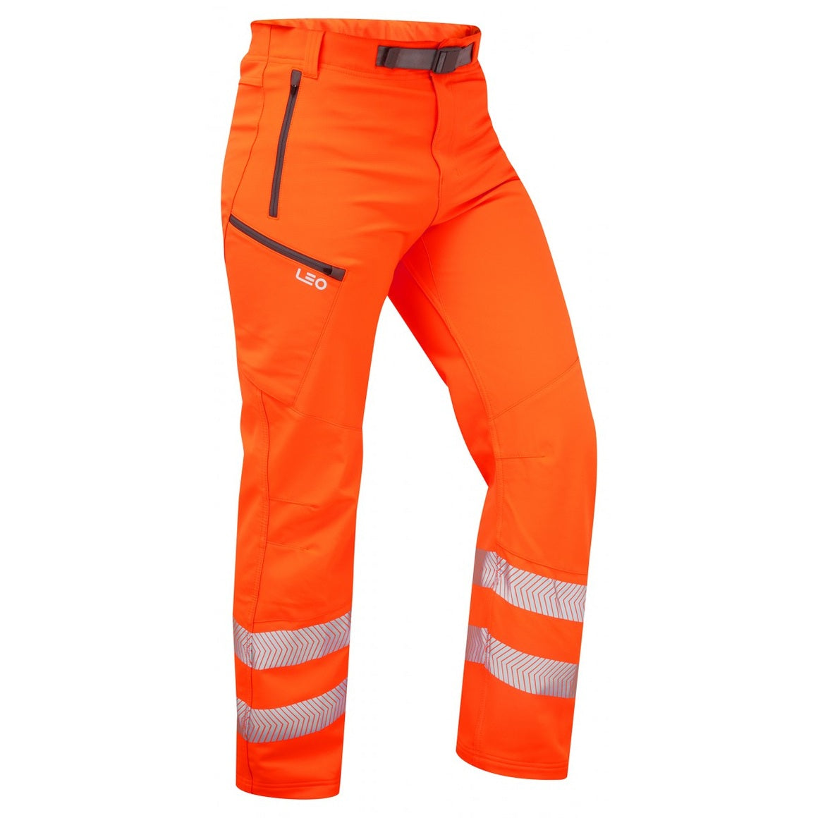 Leo Workwear EcoViz Stretch Work Trouser Hi-Vis Railway Standard S-6XL