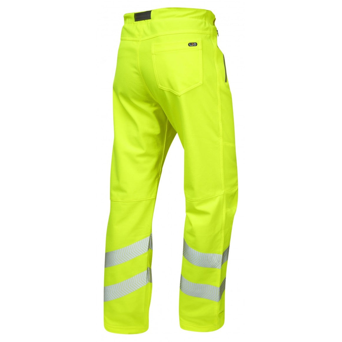Leo Workwear EcoViz Stretch Work Trouser Hi-Vis Railway Standard S-6XL