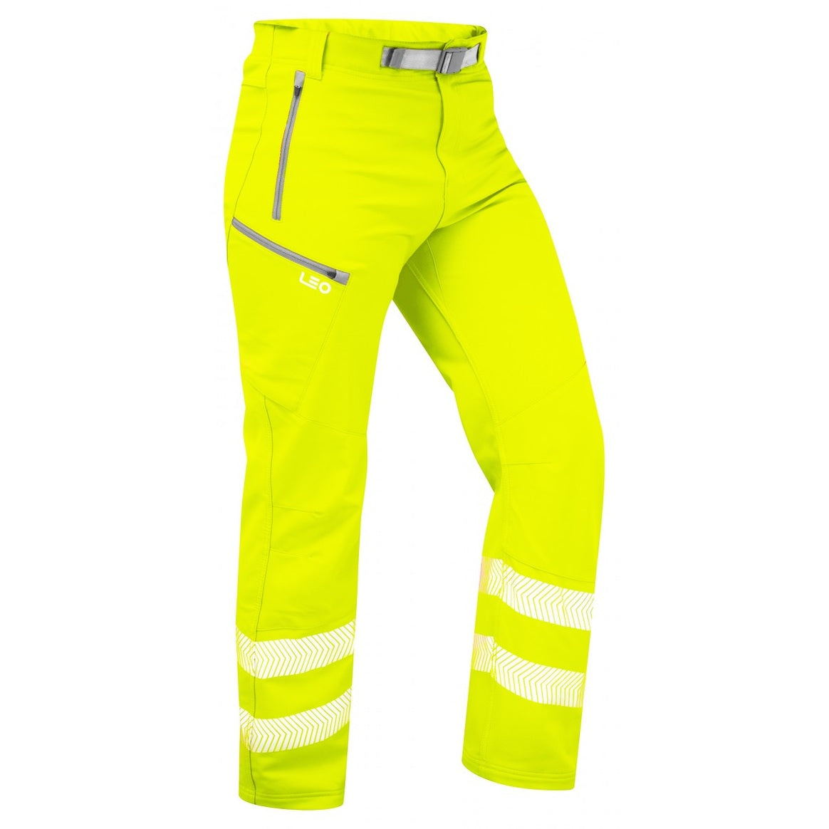 Leo Workwear EcoViz Stretch Work Trouser Hi-Vis Railway Standard S-6XL