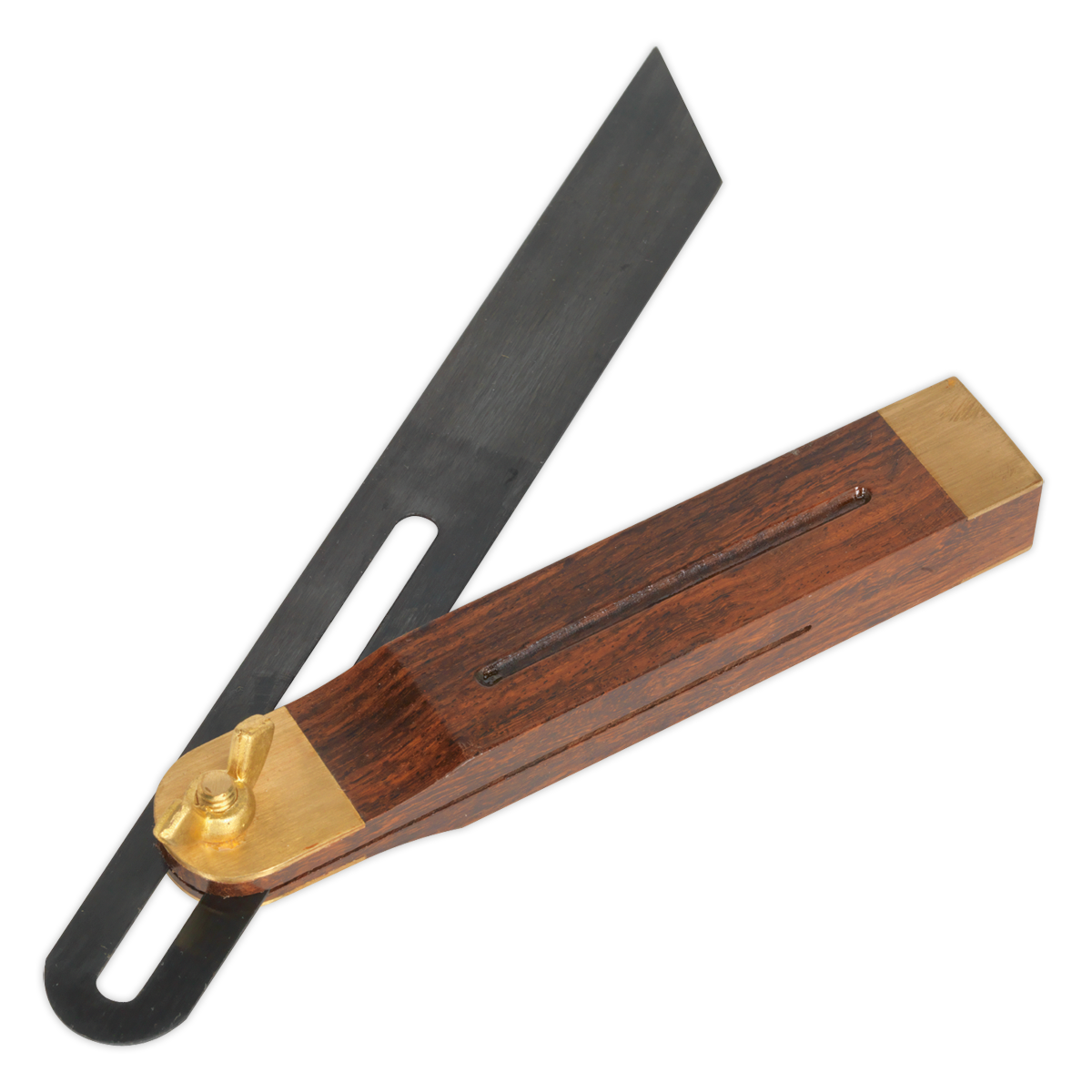 Sealey Adjustable Sliding Carpentry Bevel 230mm Hardwood Body Black Steel Blade