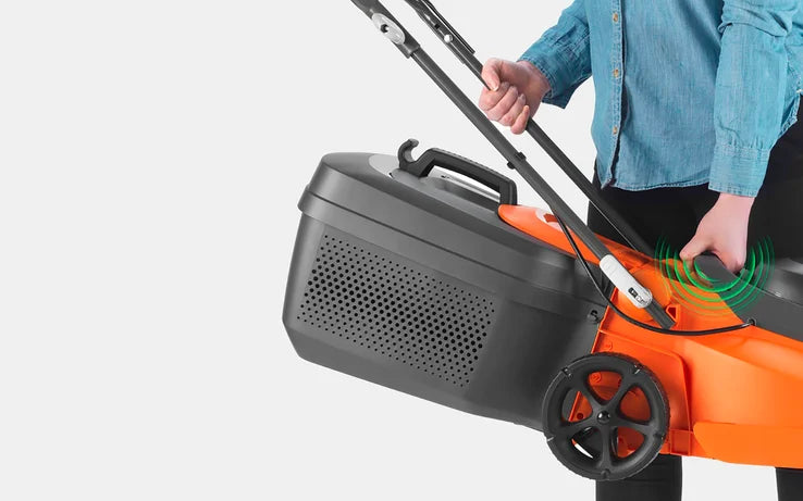 Flymo 36V EasiStore 340R Cordless Lawn Mower with LED Display and Roller