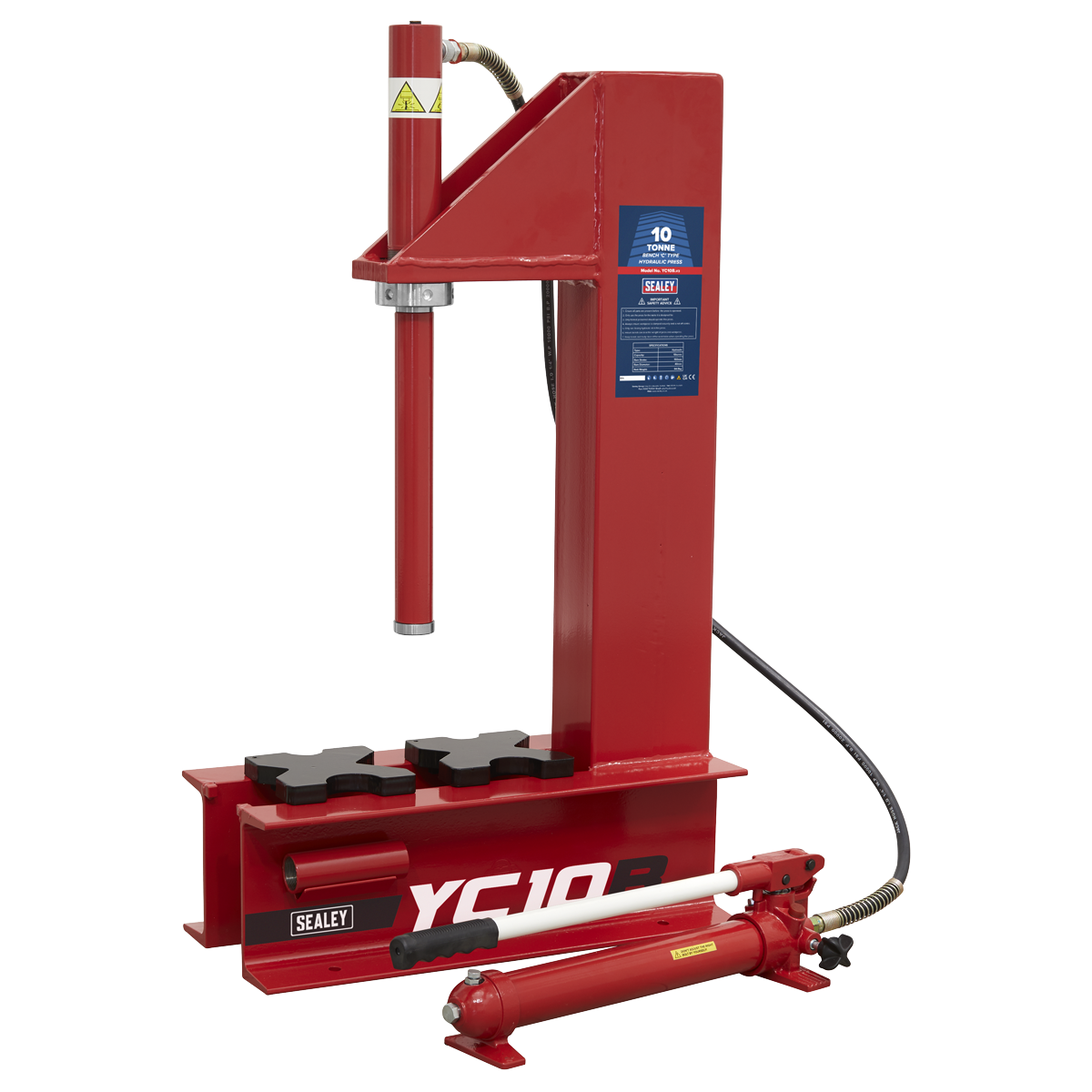 Sealey 10 Tonne Hydraulic Press C-Type Bench Model YC10B for Automotive Use