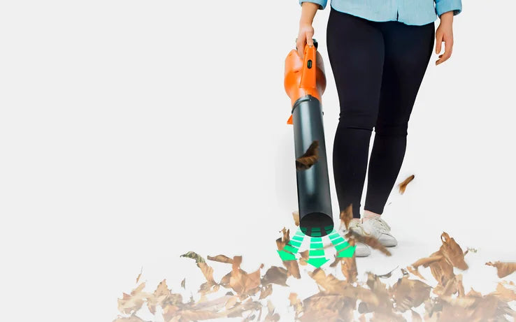 FLYMO 18V EasiClear 100 Cordless Leaf Blower with Variable Speed Control