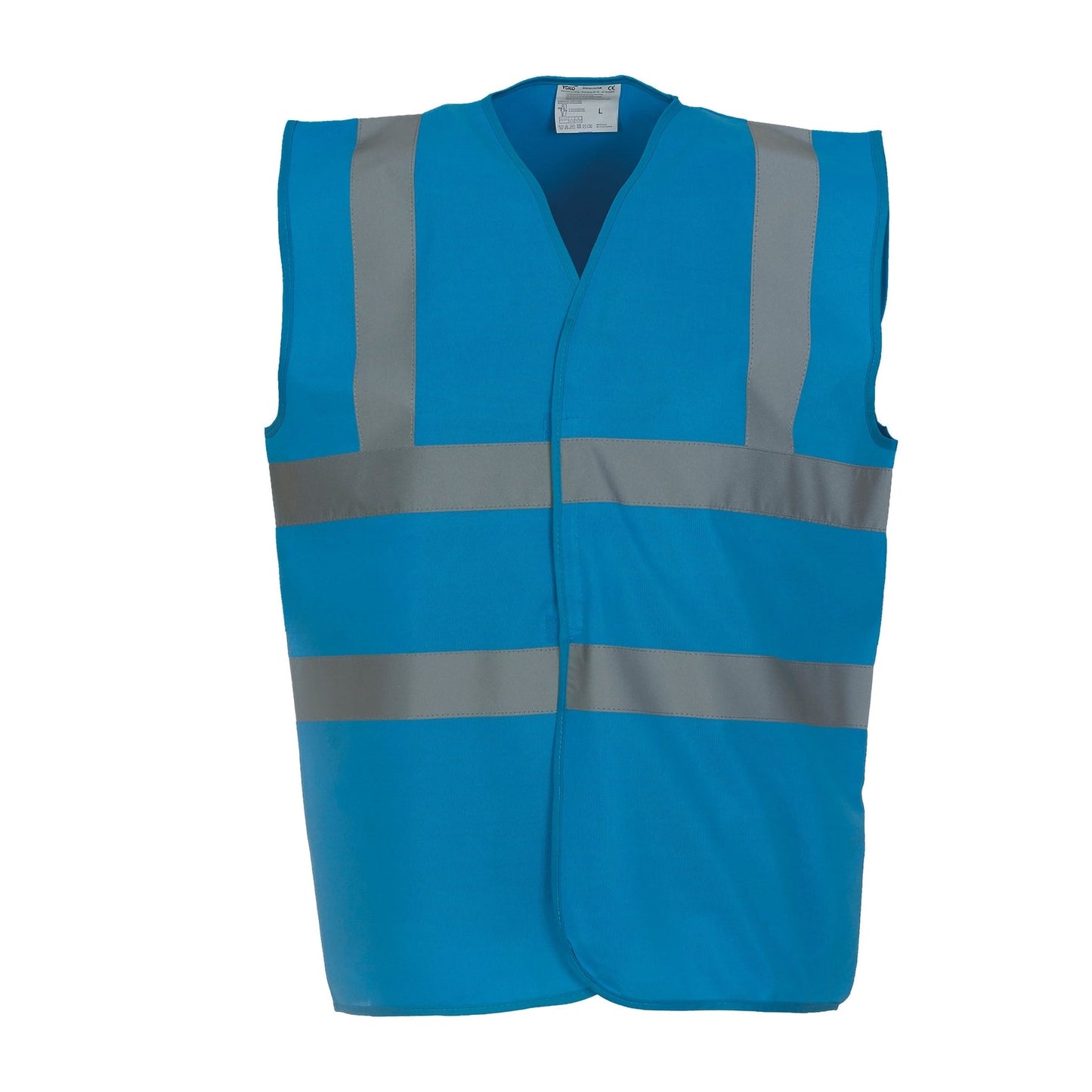 Yoko Hi-Vis 2-Band Waistcoat Sapphire EN ISO20471 Class 1 & 2 Reflective Safety