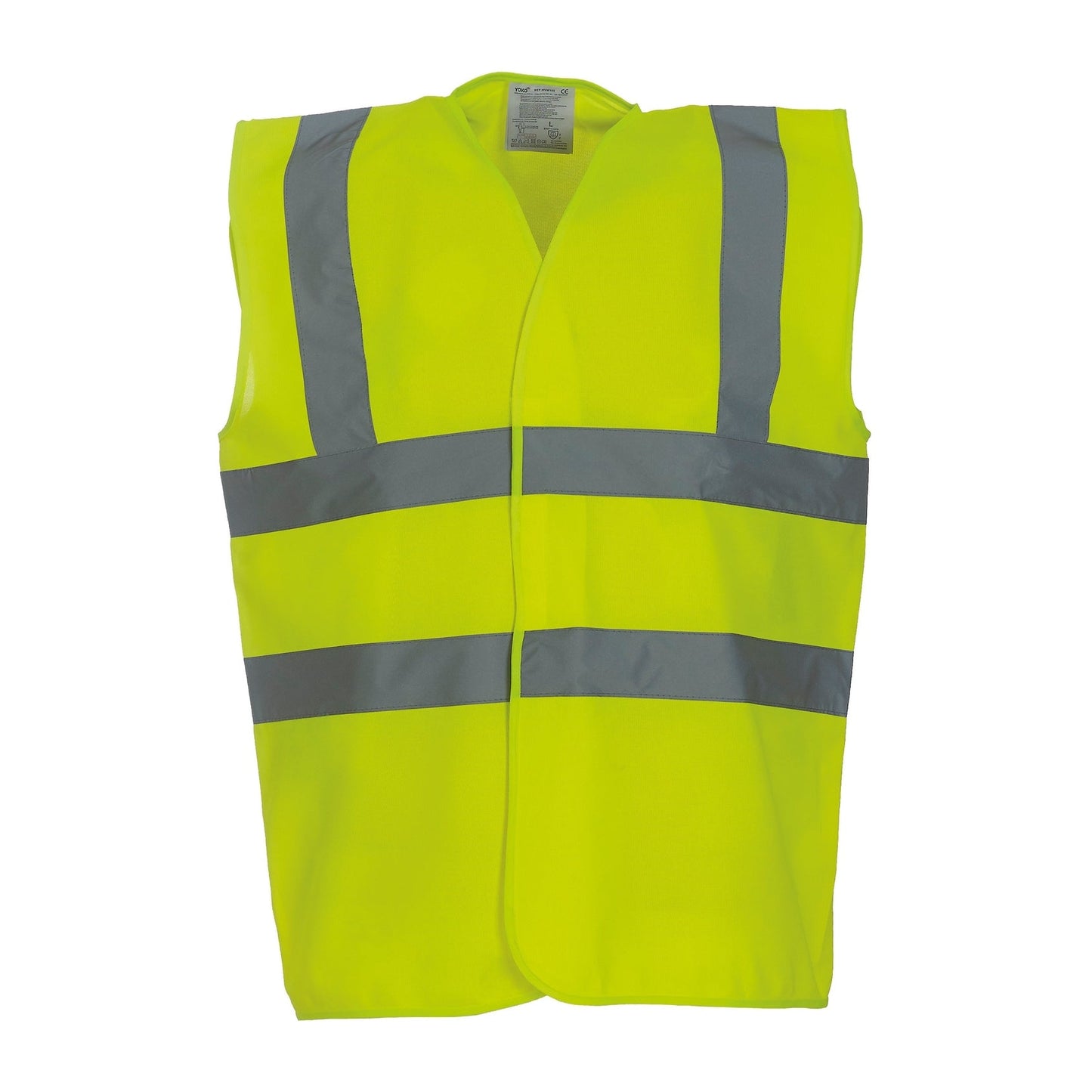 Yoko Hi-Vis 2-Band Waistcoat Yellow Class 2 Reflective Safety Vest S-5XL