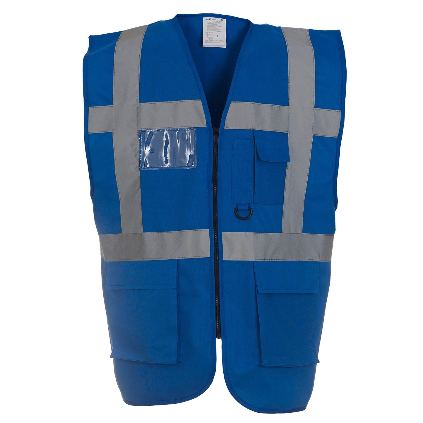 Yoko Hi-Vis Executive Waistcoat Royal Blue Multi-Functional with Pockets