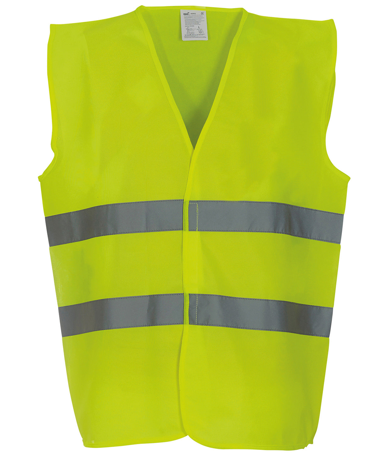 Yoko Hi-Vis 2-Band Waistcoat EN ISO20471 Class 2 Reflective Safety Vest