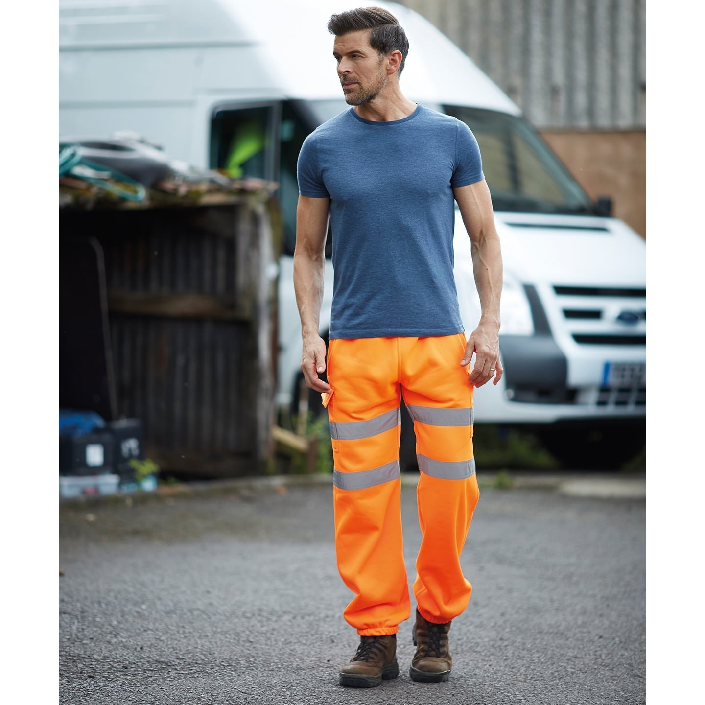 Yoko Hi-Vis Jogging Pants EN ISO 20471 Class 1 Comfortable Reflective Cargo