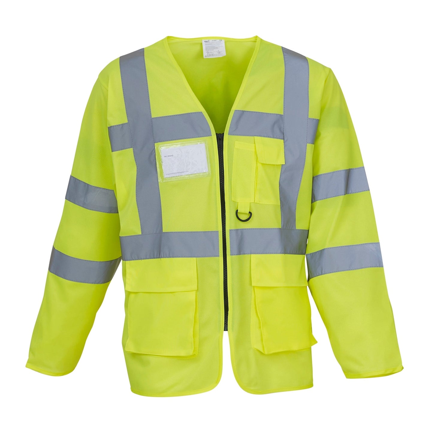 Yoko Hi-Vis Executive Long Sleeve Waistcoat Class 3 EN ISO20471 Orange