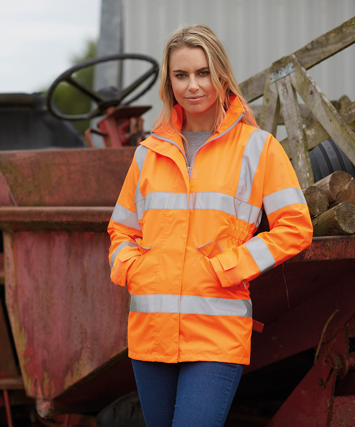Yoko Women's Hi-Vis Executive Jacket Waterproof Windproof EN ISO20471 Class 3