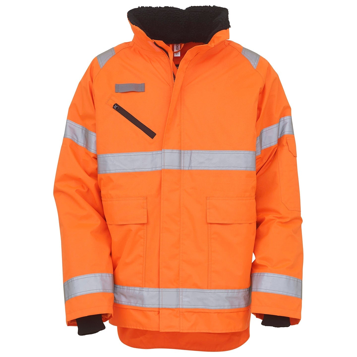 Yoko Hi-Vis Fontaine Storm Jacket Waterproof Windproof Breathable Class 2