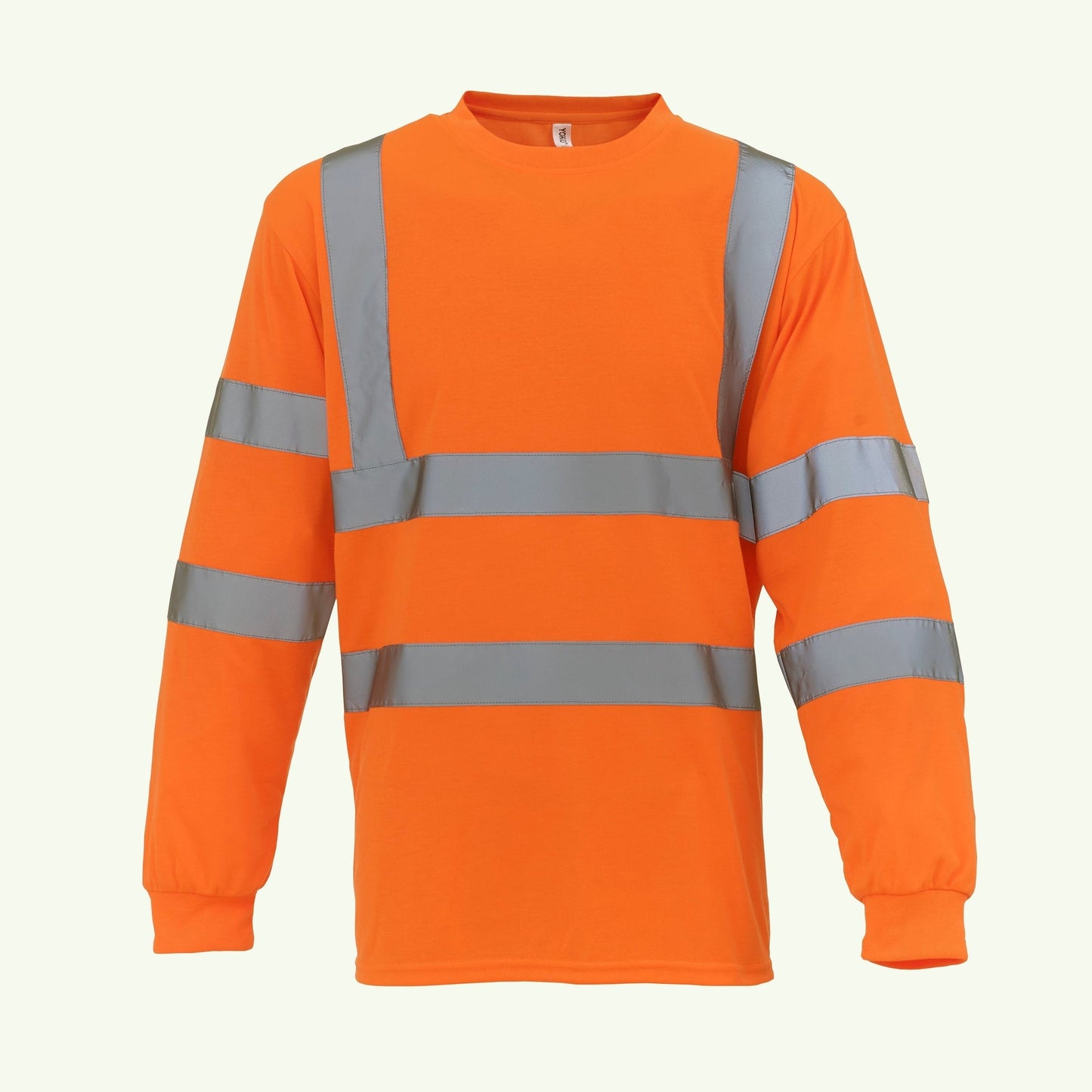 Yoko Hi-Vis Class 3 Long Sleeve T-Shirt Orange Reflective Safety Workwear