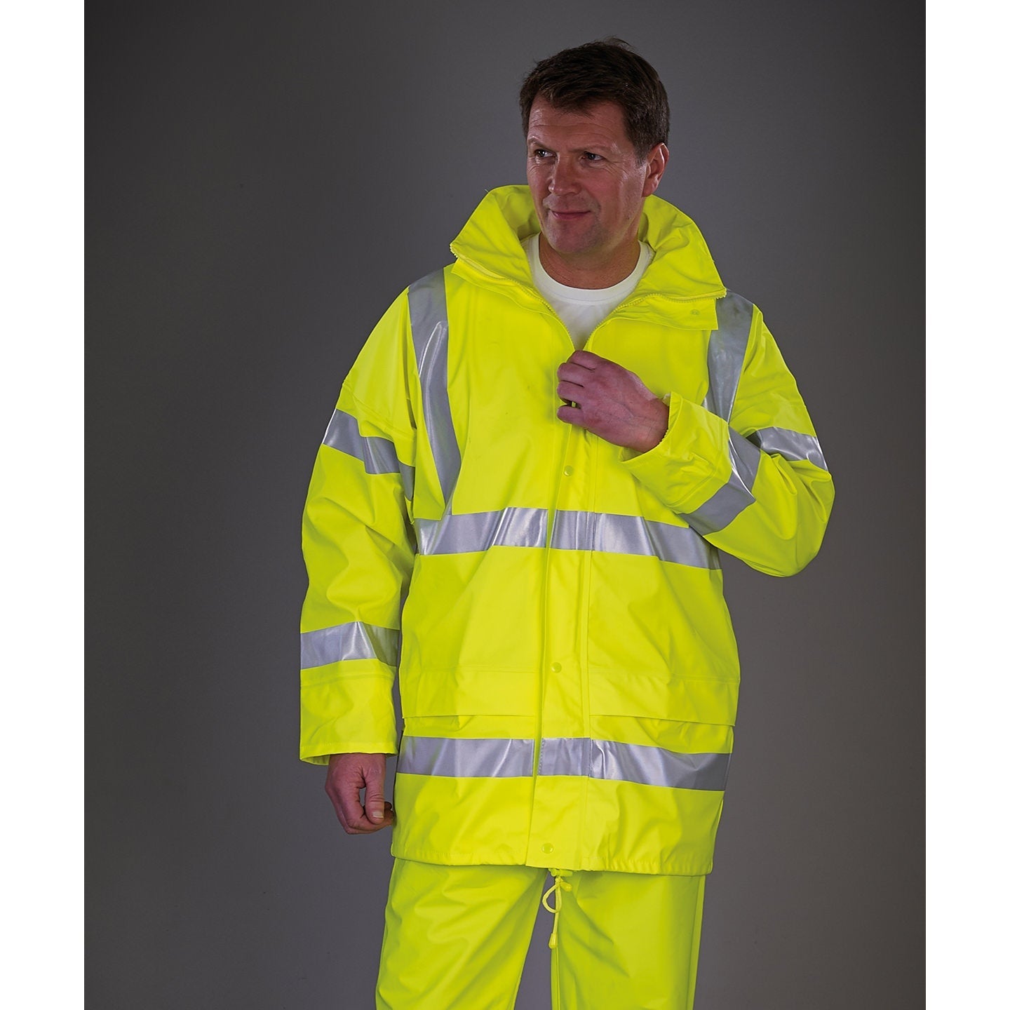 Yoko Hi-Vis U-Dry Jacket Waterproof Breathable EN ISO 20471 Class 3