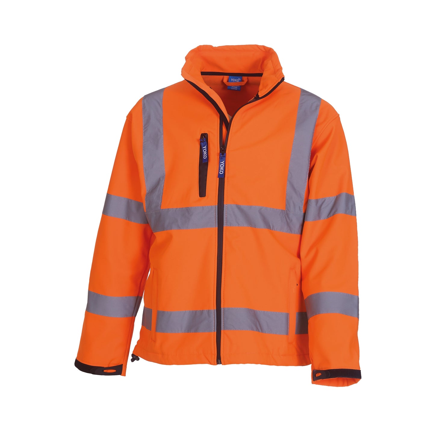 Yoko Hi-Vis Softshell Jacket Waterproof Breathable Workwear EN ISO20471 Class 3