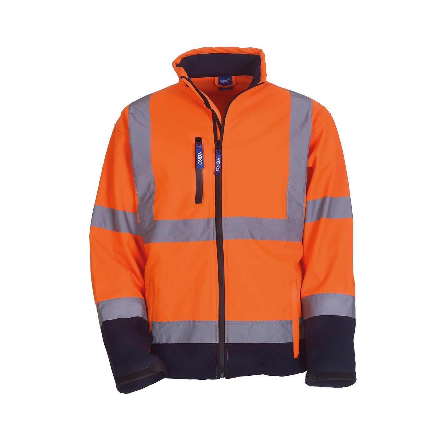 Yoko Hi-Vis Softshell Jacket Waterproof Breathable Workwear EN ISO20471 Class 3