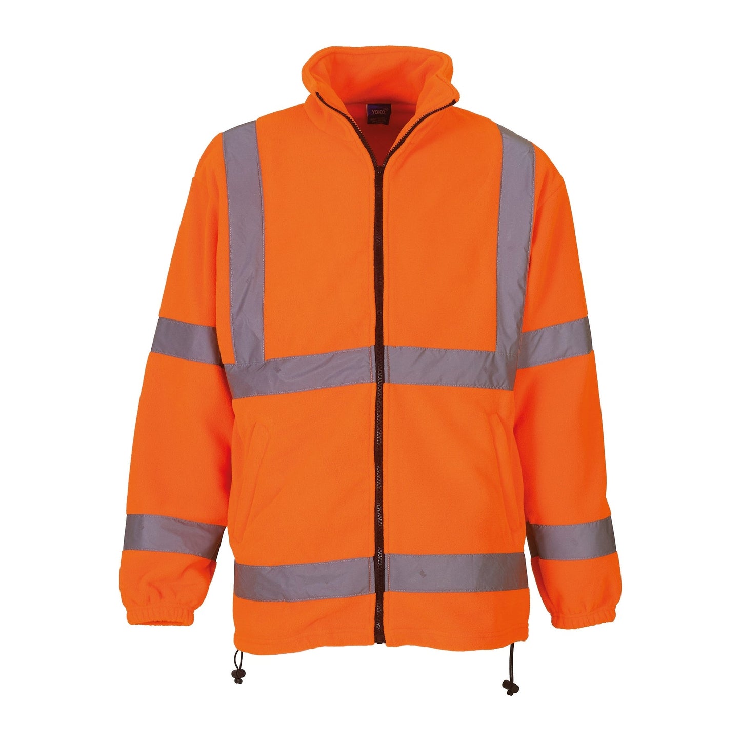 Yoko Hi-Vis Heavyweight Fleece Jacket Class 3 with Reflective Tapes, Thermal