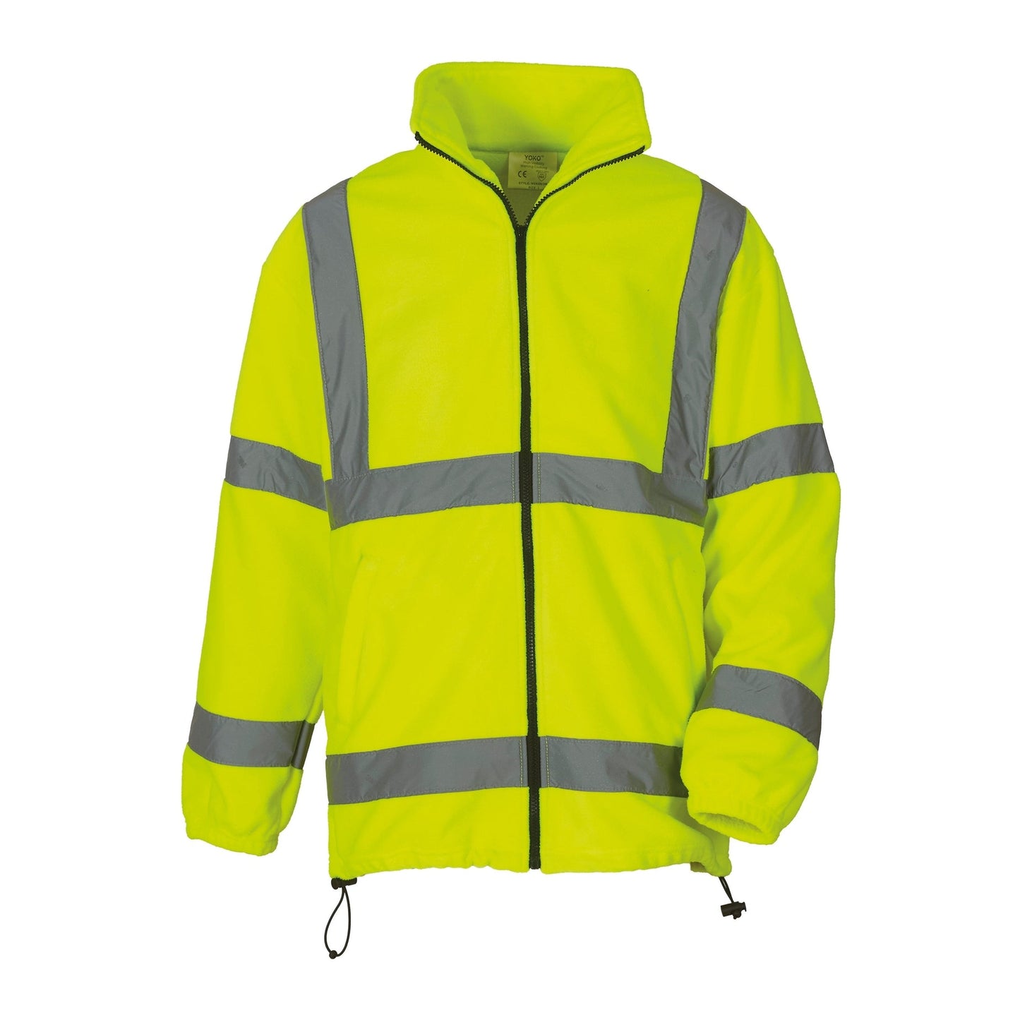 Yoko Hi-Vis Heavyweight Fleece Jacket Class 3 with Reflective Tapes, Thermal