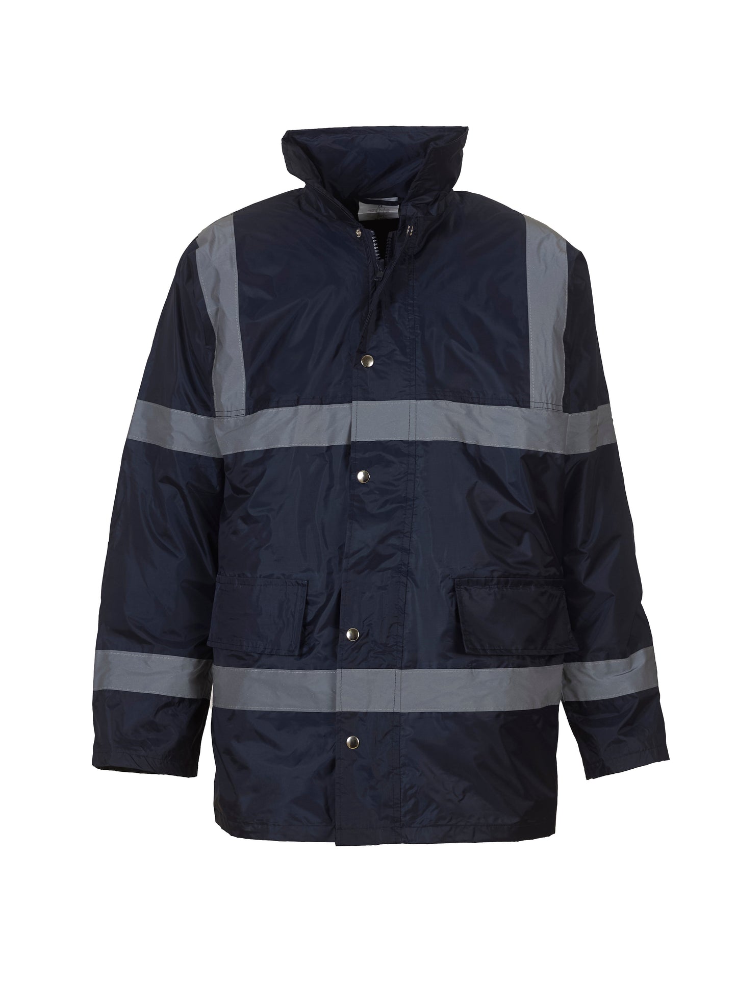 Yoko Hi-Vis Waterproof Security Jacket with Hood, Windproof & Warm Padding