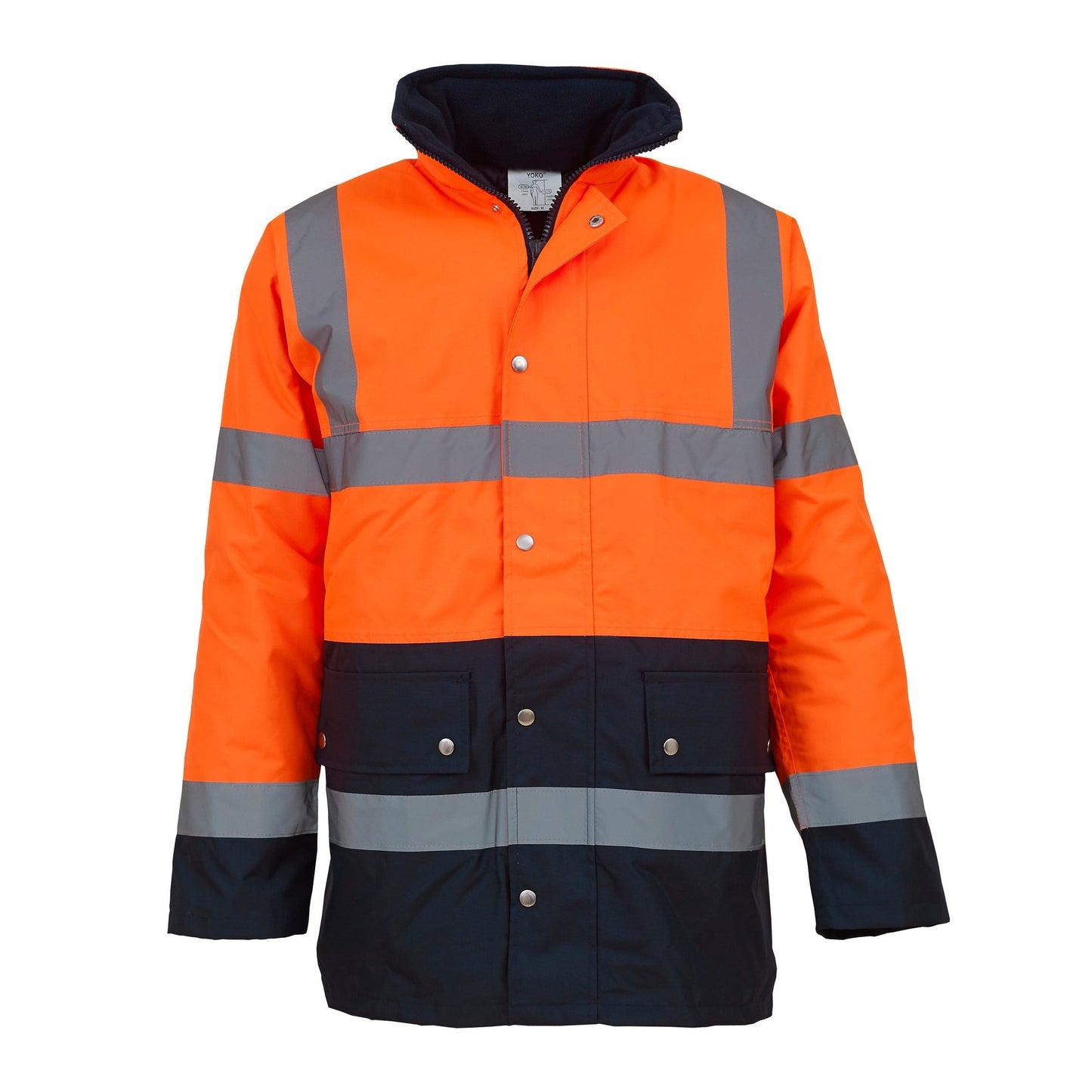 Yoko Hi-Vis Two-Tone Motorway Jacket Waterproof EN ISO20471 Reflective Safety