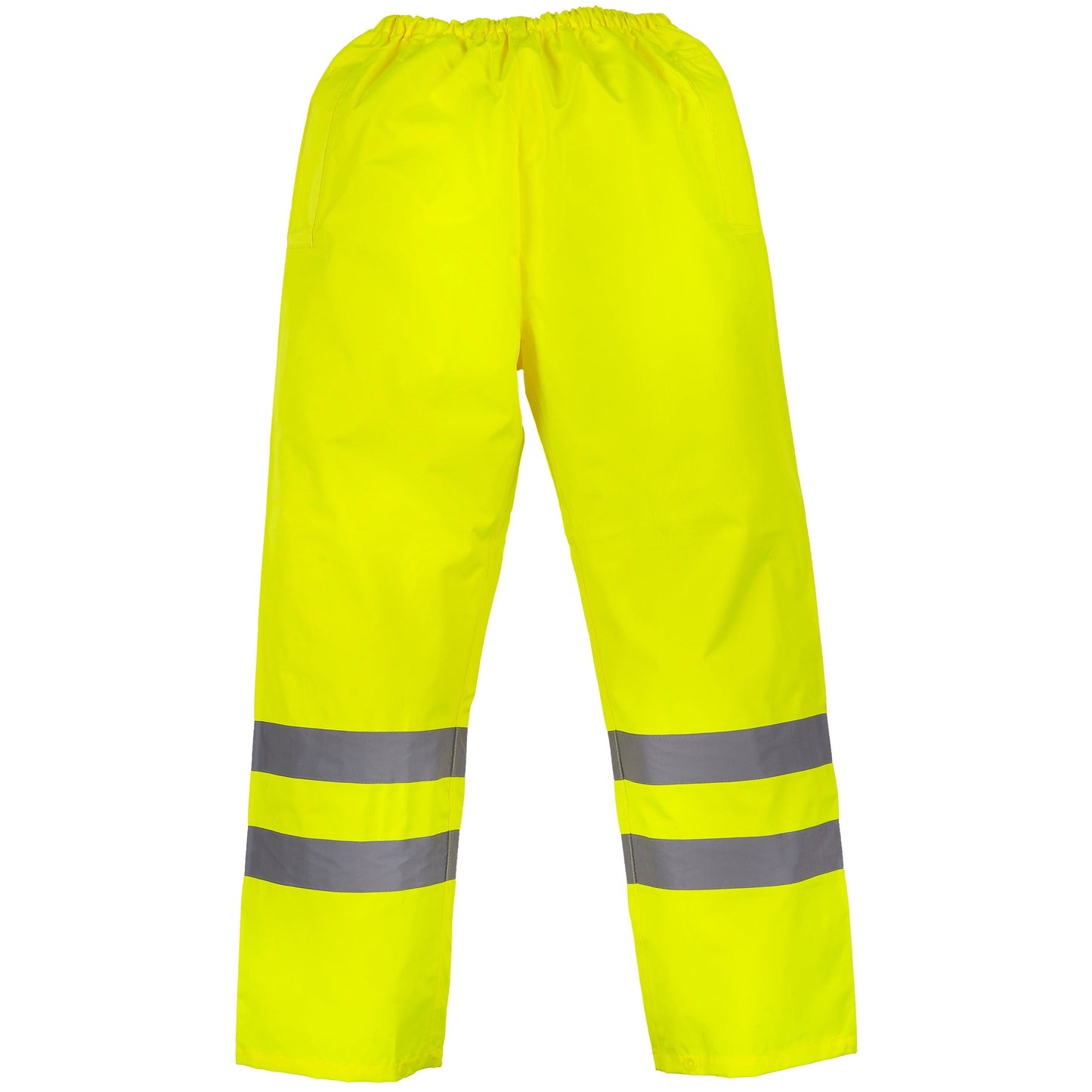 Yoko Hi-Vis Waterproof Overtrousers Elasticated Waist Reflective Bands