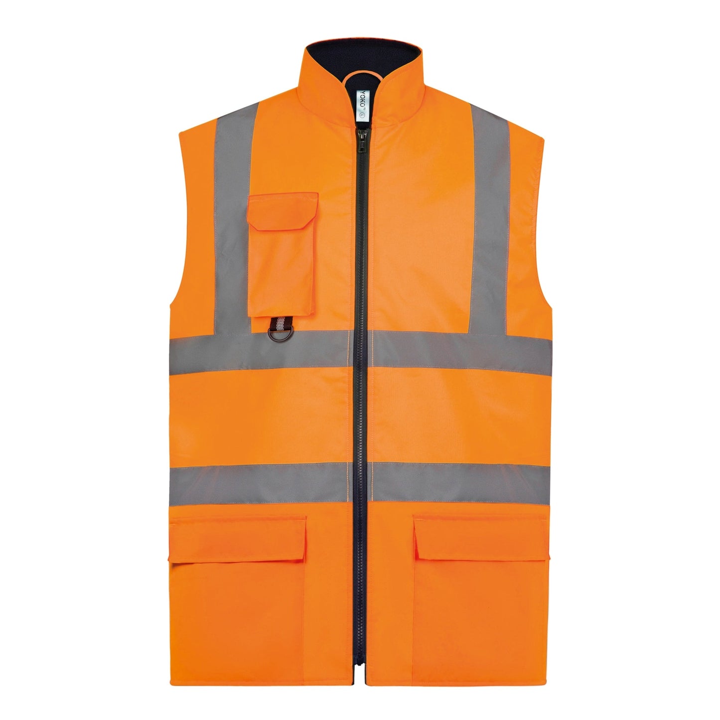 Yoko Hi-Vis Padded Bodywarmer ENISO 20471 Class 2 Waterproof Workwear