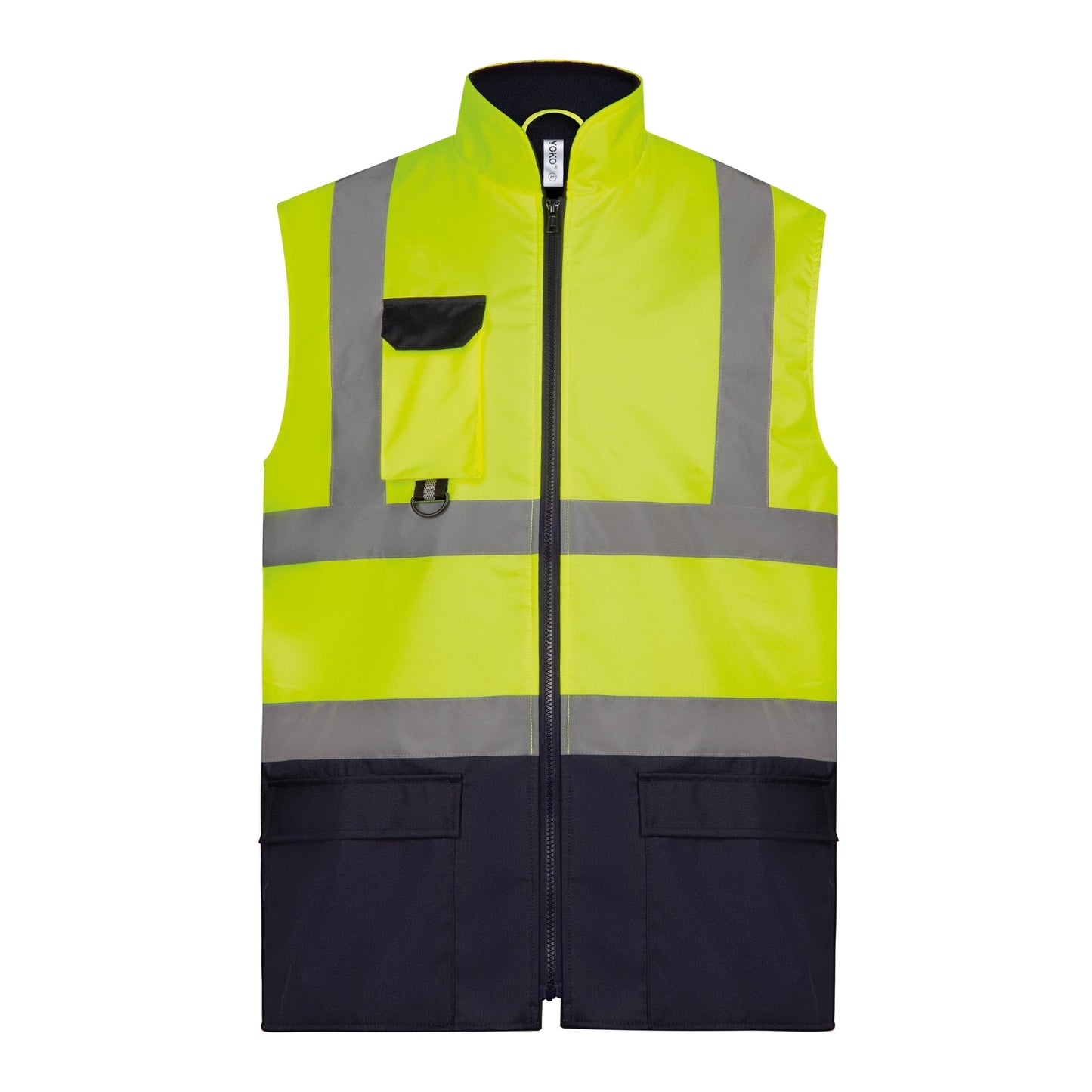 Yoko Hi-Vis Padded Bodywarmer ENISO 20471 Class 2 Waterproof Workwear