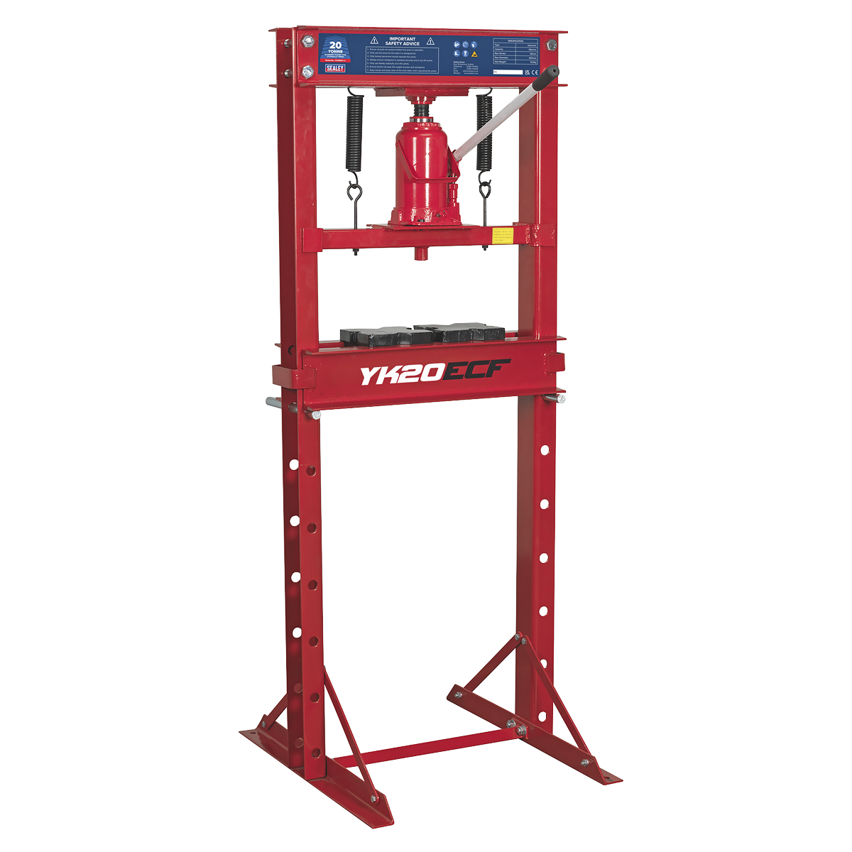 Sealey 20 Tonne Hydraulic Press Economy Floor Type with 140mm Ram Stroke