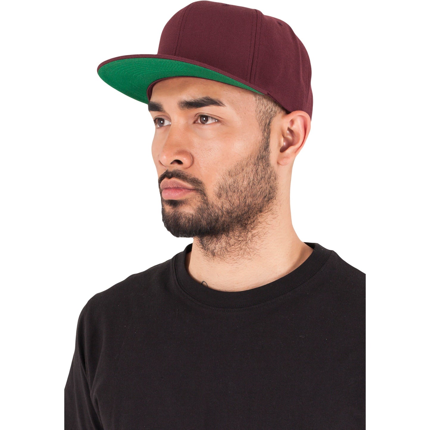 Flexfit Yupoong Classic Snapback Hat 6089M Wool Blend Adjustable Green Visor