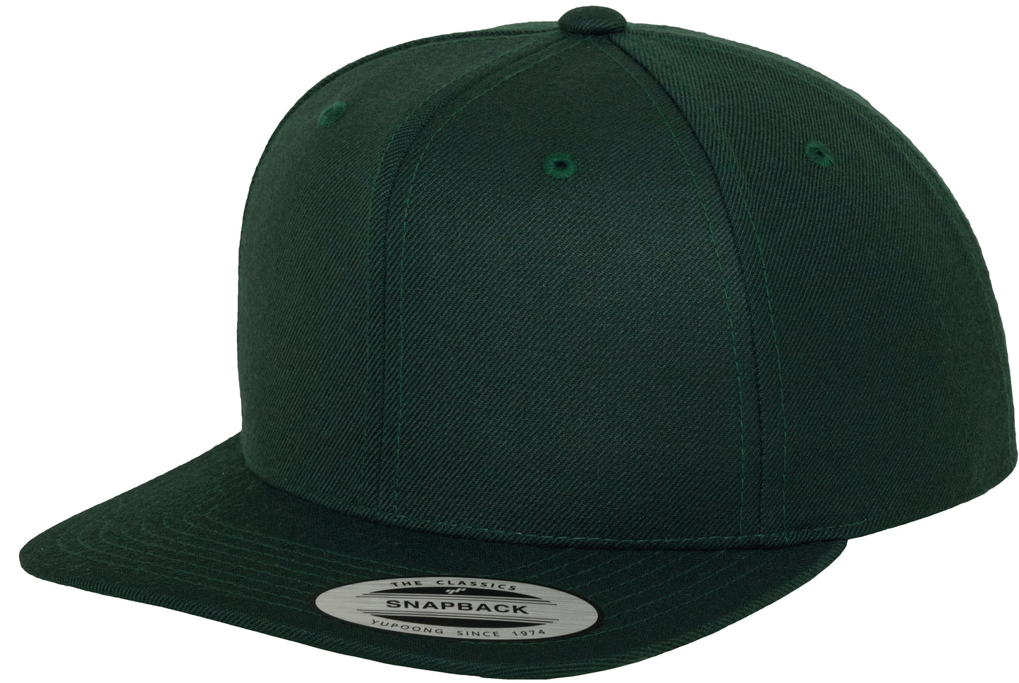 Flexfit Yupoong Classic Snapback Hat 6089M Wool Blend Adjustable Green Visor