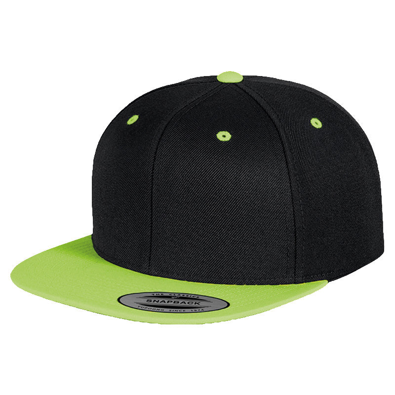 Flexfit Yupoong Classic Snapback 2-Tone Adjustable Hat Green Undervisor