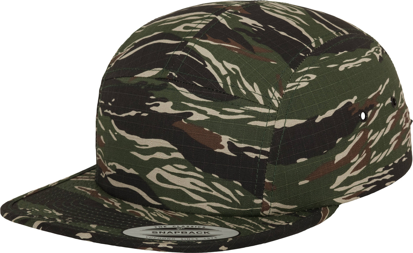 Flexfit Yupoong Classic 5-Panel Jockey Cap Adjustable Cotton Black Clip Closure