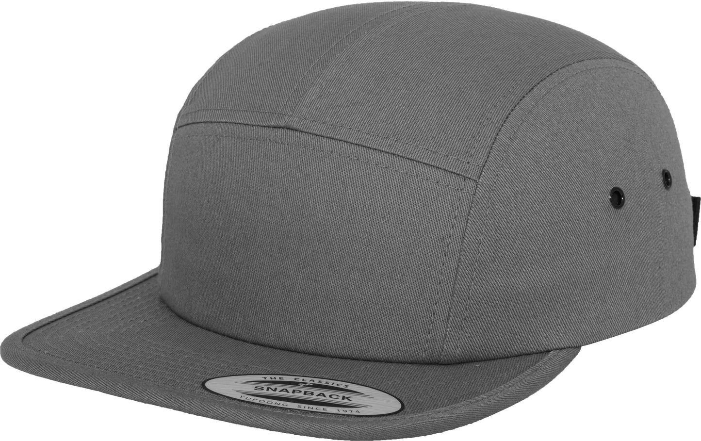 Flexfit Yupoong Classic 5-Panel Jockey Cap Adjustable Cotton Black Clip Closure