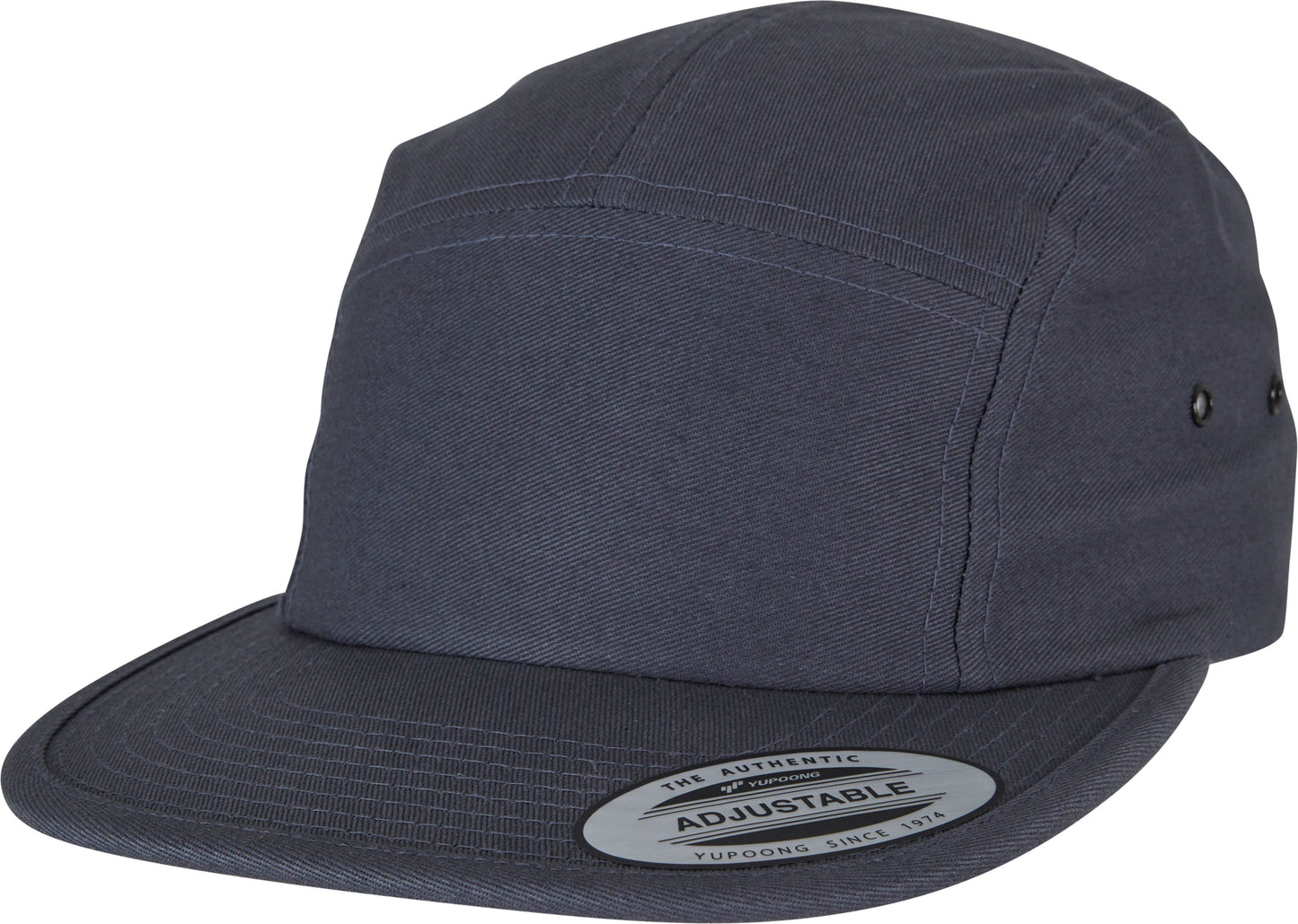 Flexfit Yupoong Classic 5-Panel Jockey Cap Adjustable Cotton Black Clip Closure