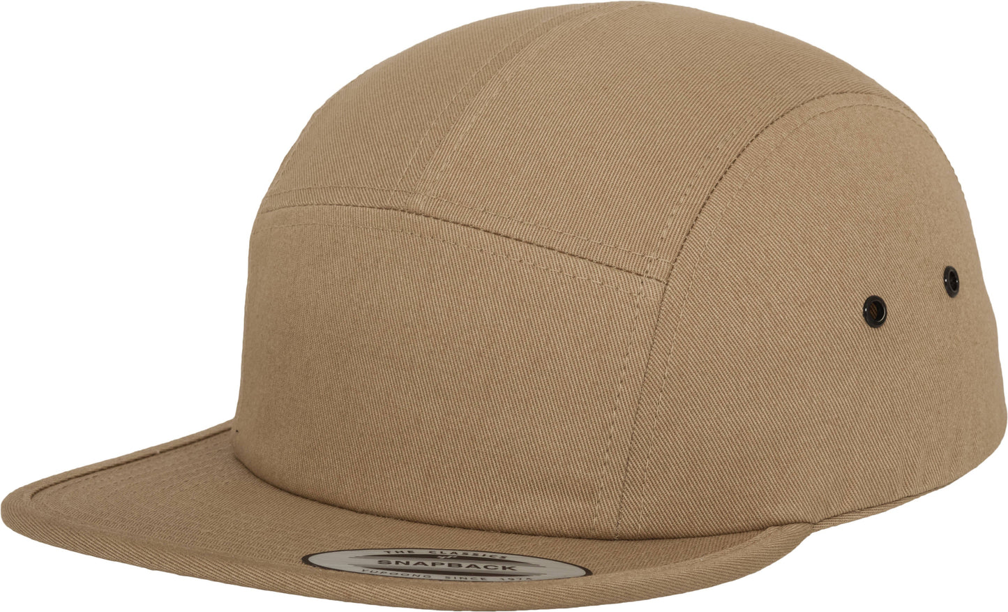 Flexfit Yupoong Classic 5-Panel Jockey Cap Adjustable Cotton Black Clip Closure