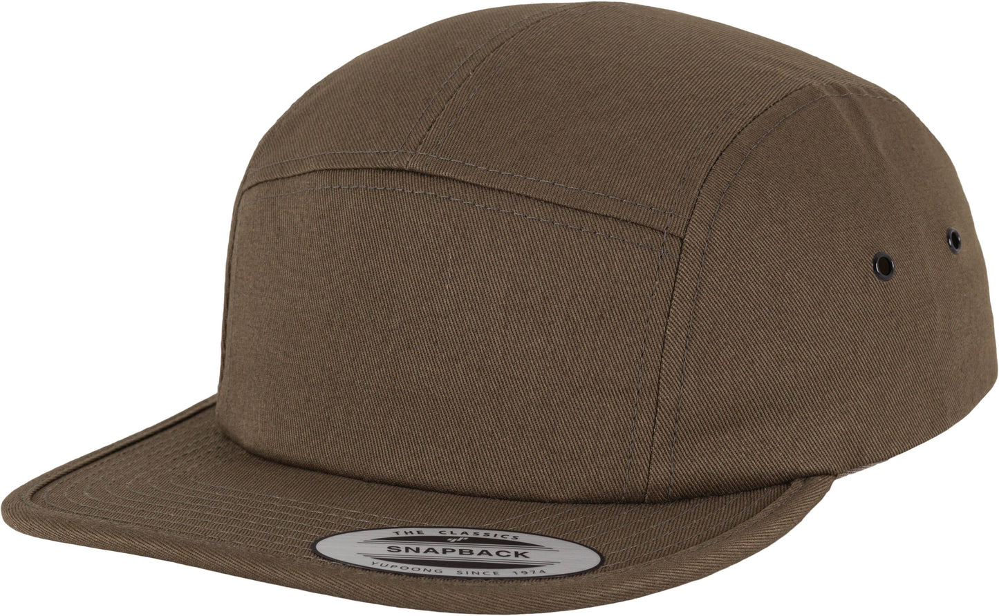 Flexfit Yupoong Classic 5-Panel Jockey Cap Adjustable Cotton Black Clip Closure
