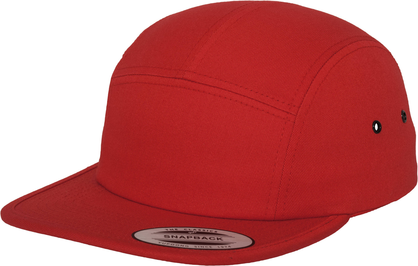 Flexfit Yupoong Classic 5-Panel Jockey Cap Adjustable Cotton Black Clip Closure