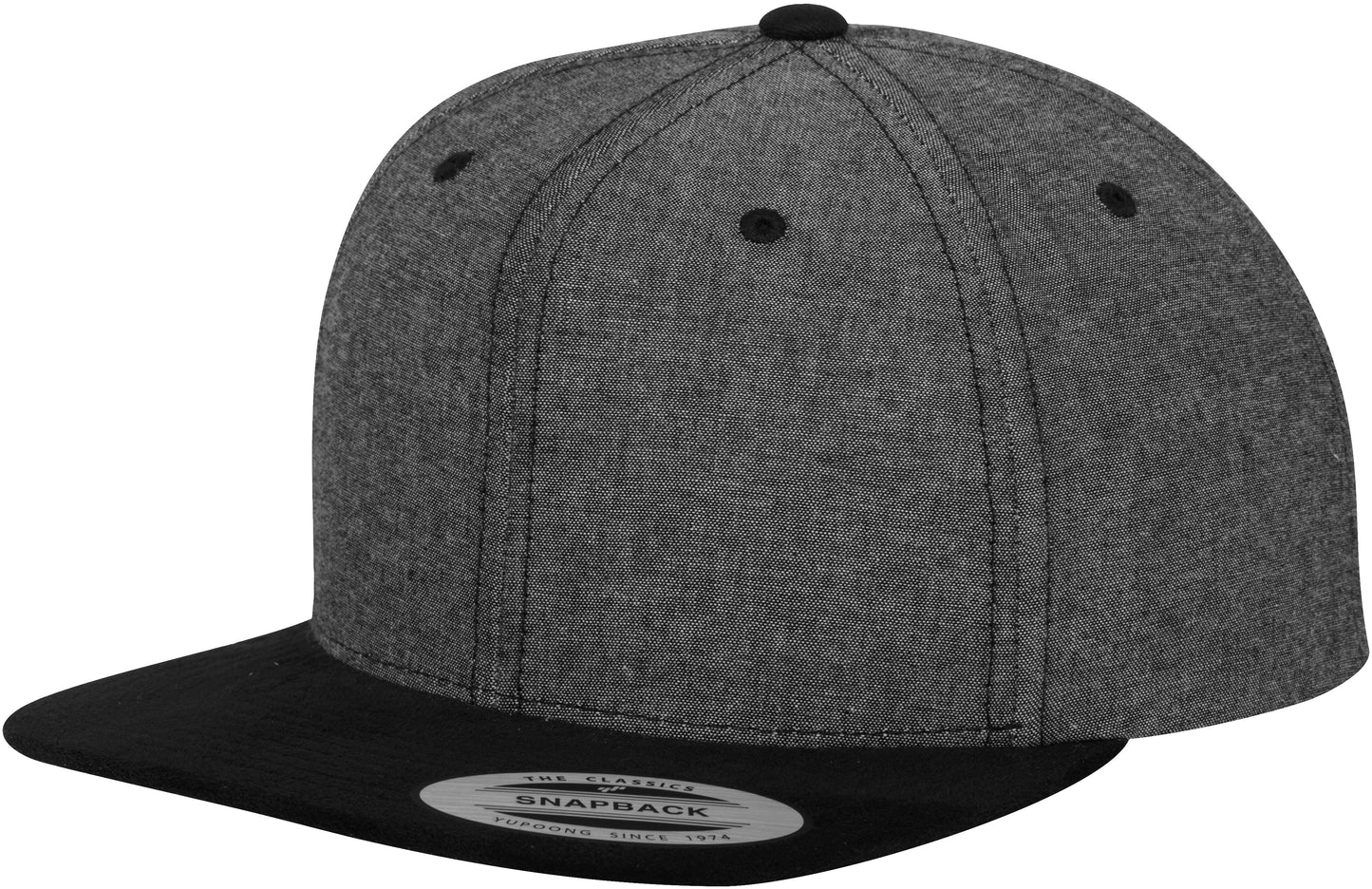 Flexfit Yupoong Chambray Suede Snapback Cap 6089Ch Classic Style Adjustable