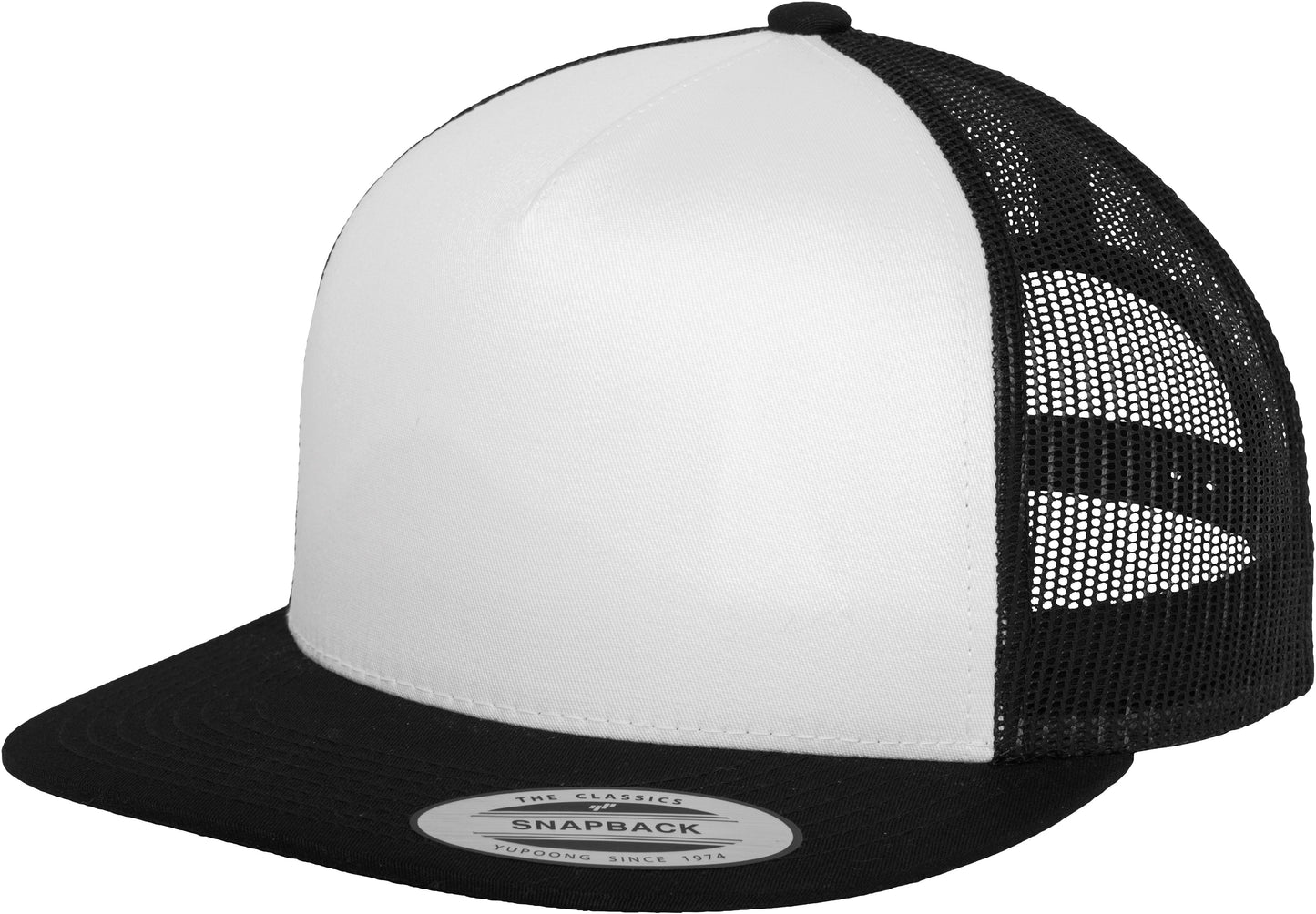 Flexfit Yupoong Classic Trucker Cap 6006W White Front Panel Mesh Back